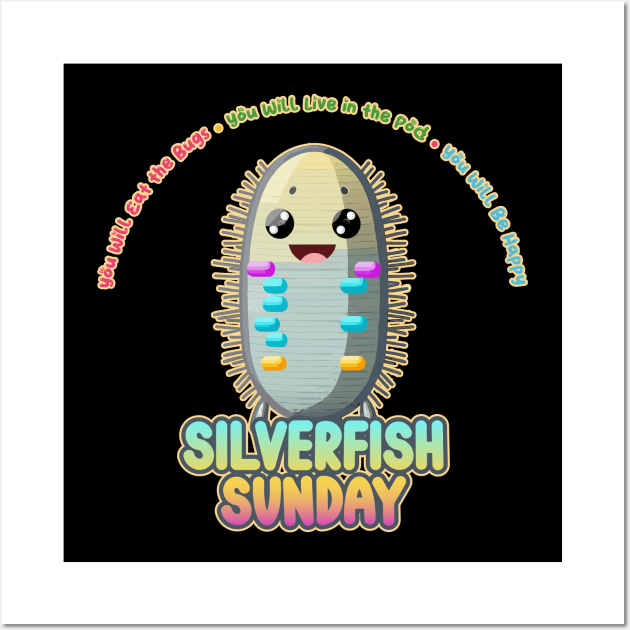 Silverfish Sunday Kawaii Bug Buffet Wall Art by DanielLiamGill
